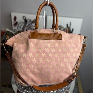 Dooney & Bourke Pink and Tan Crossbody Bag